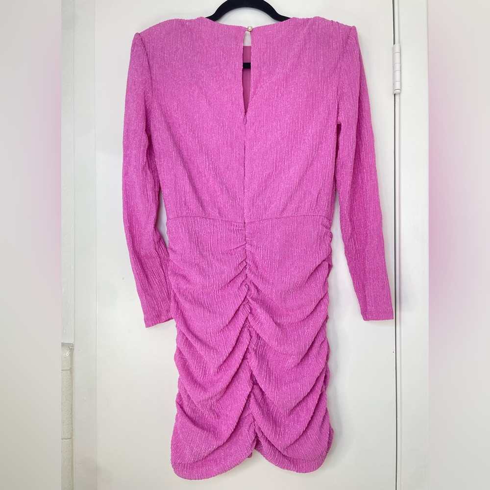 SAYLOR Sonja Ruched Skirt‎ Long Sleeve
Minidress Coctail Pink Orchid Dress - Picture 9 of 15